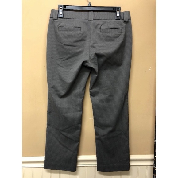 Banana Republic Factory Petite 6 Dress Pants Cropped Length Gray Striped - Picture 2 of 5